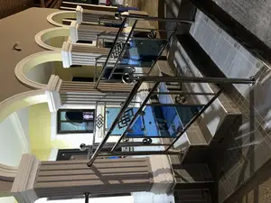 Stainless Glass Design and Flower Balustrade