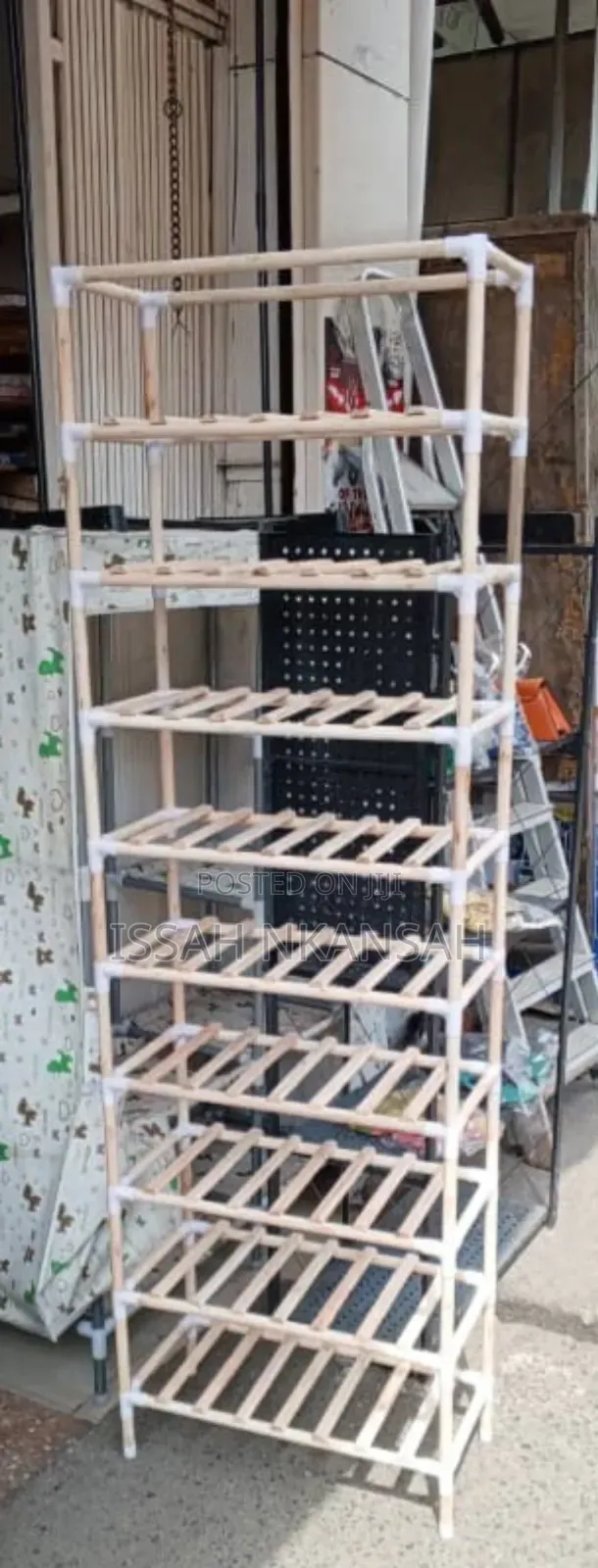 9 Layers Wood Shoes Rack