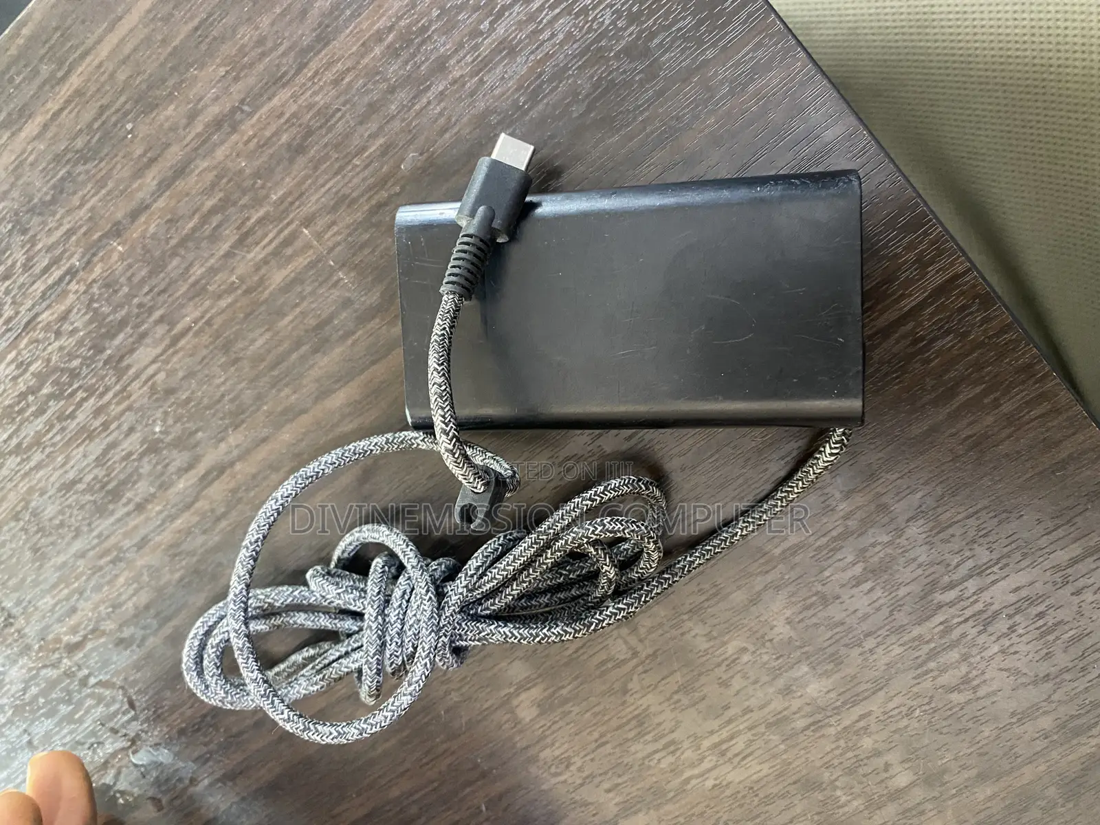 Hp Type C 65w Original Uk Used Charger With Woolly Materia