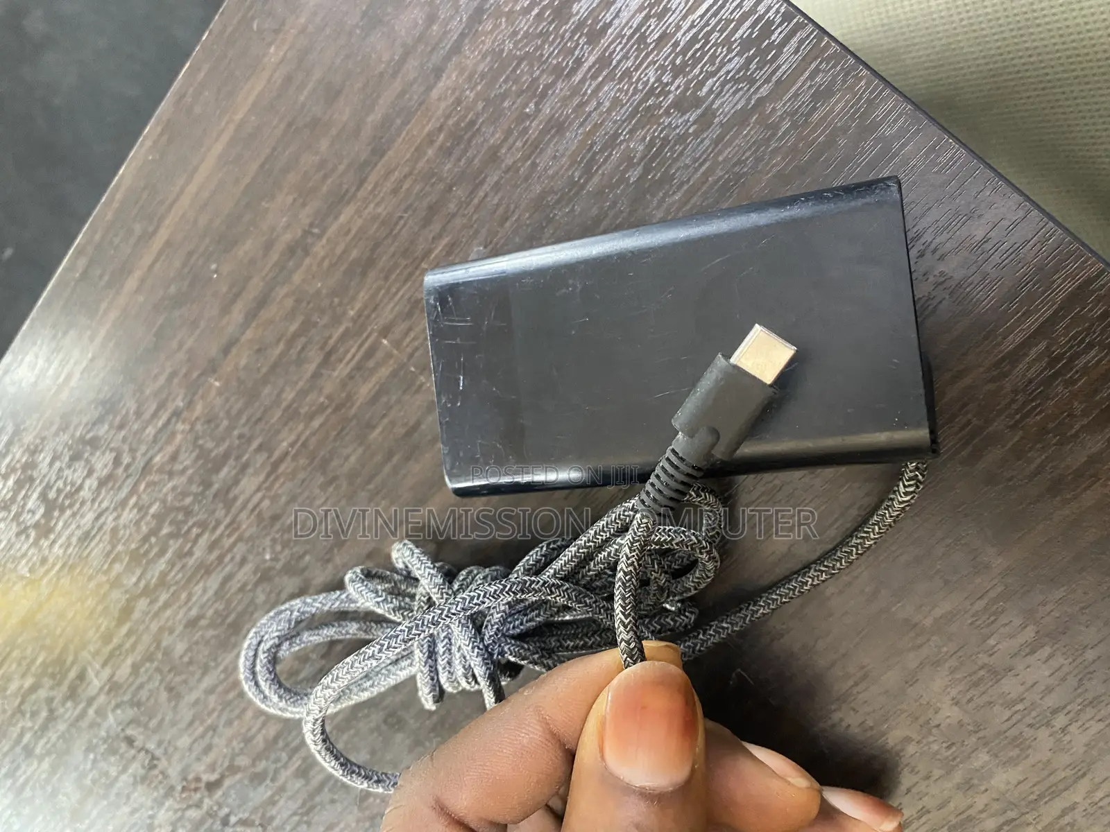 Hp Type C 65w Original Uk Used Charger With Woolly Materia