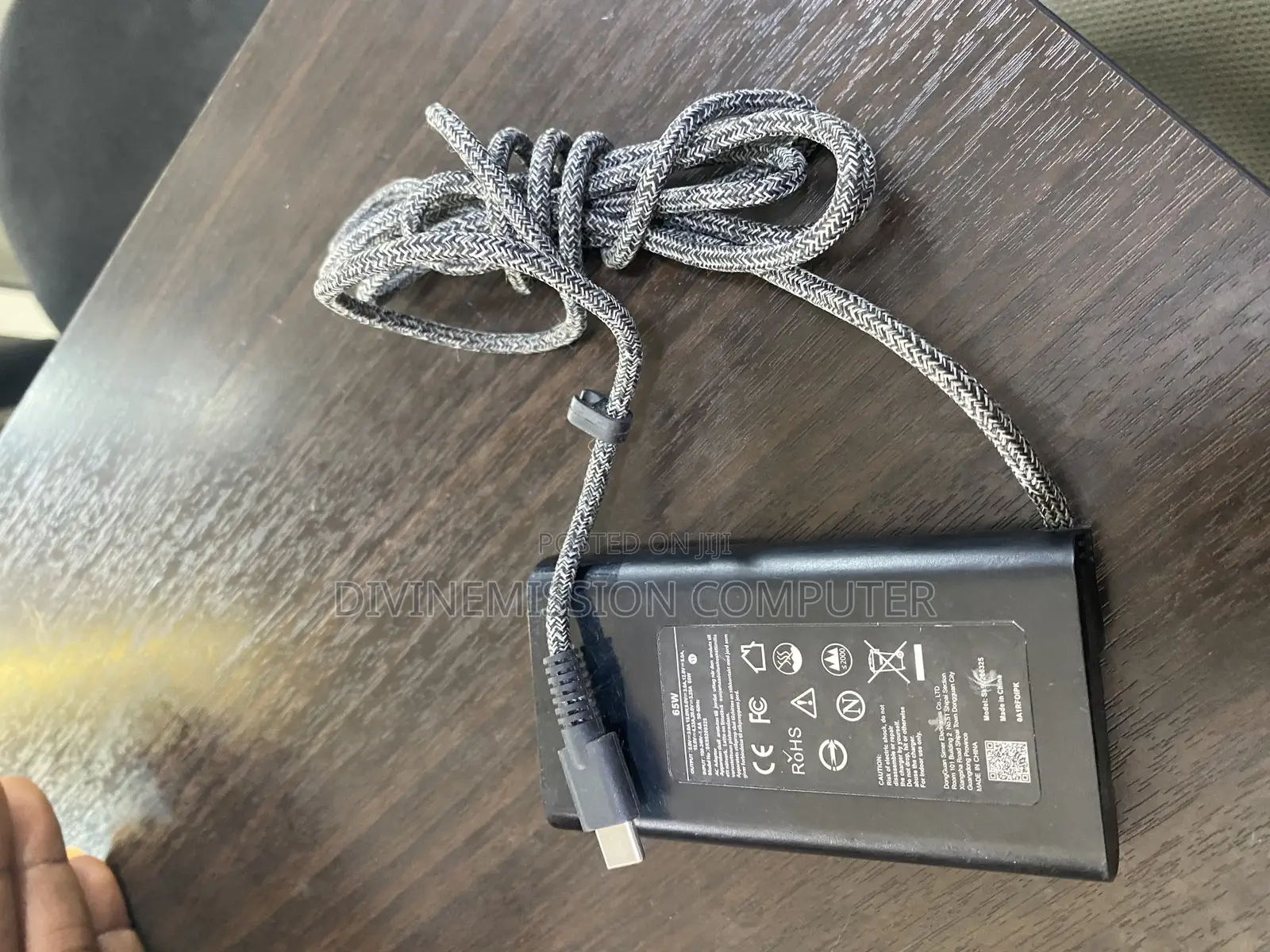 Hp Type C 65w Original Uk Used Charger With Woolly Materia