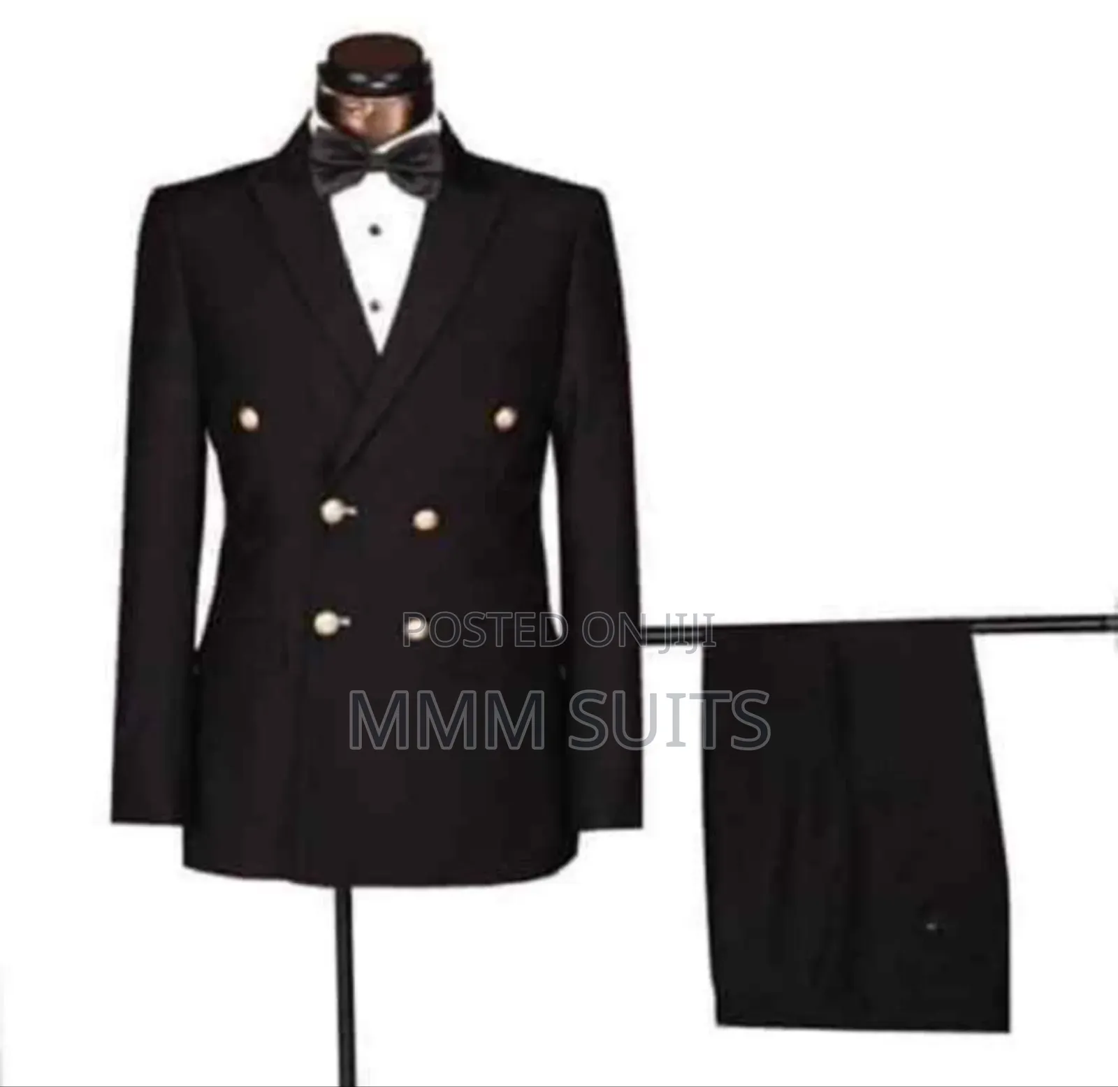 Black Double-breasted Men Suit
