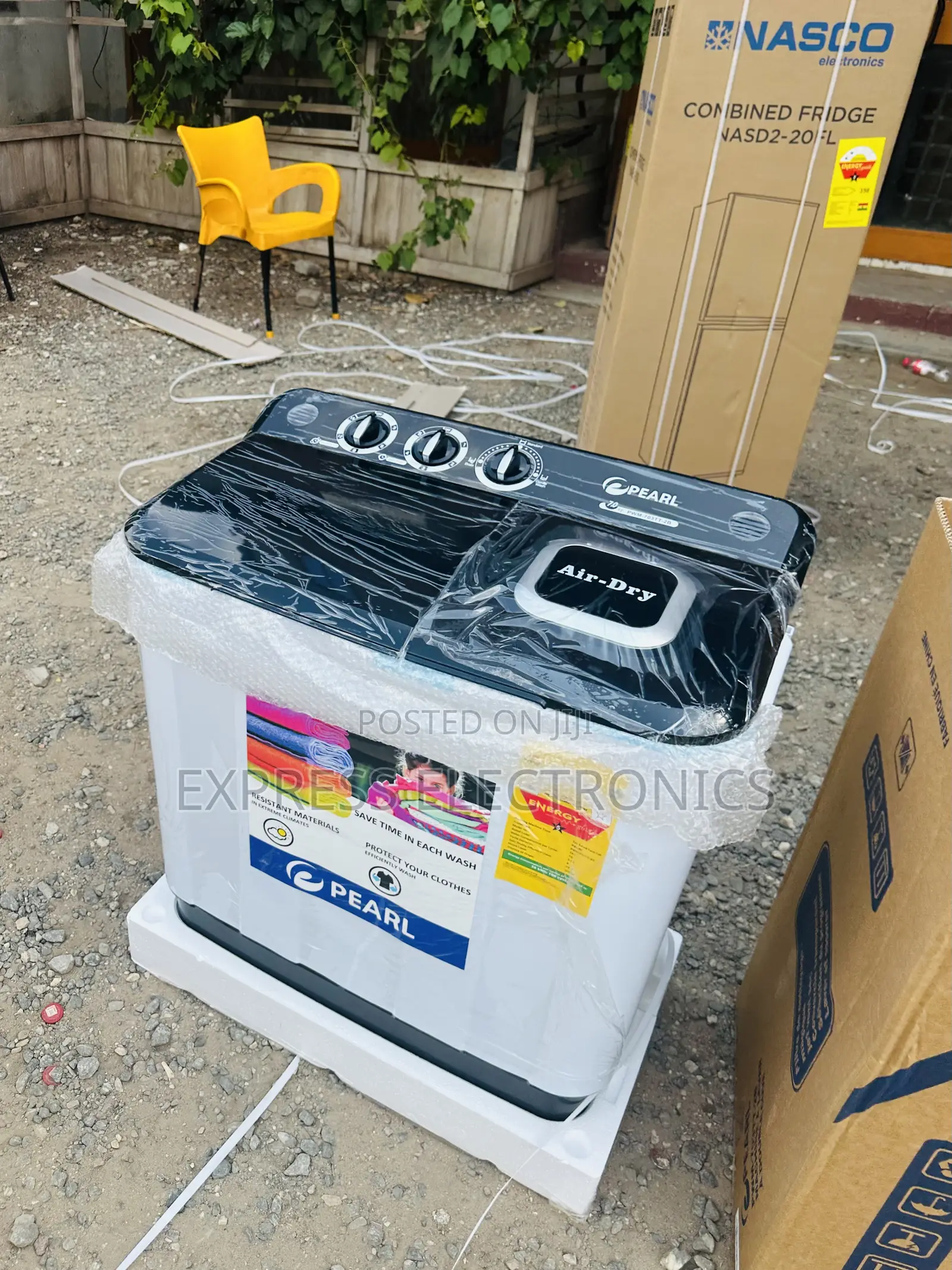 Transparent Lid Cover Washing Machine 7kg Pearl