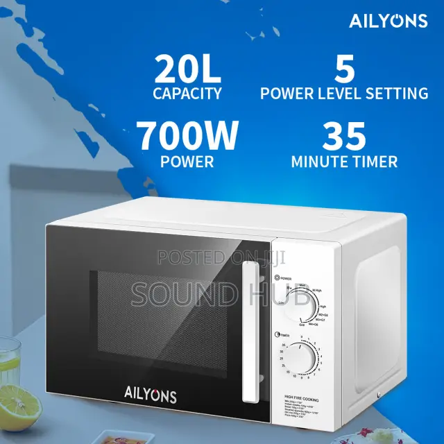 Ailyons Electric Microwave Oven - 20L - White