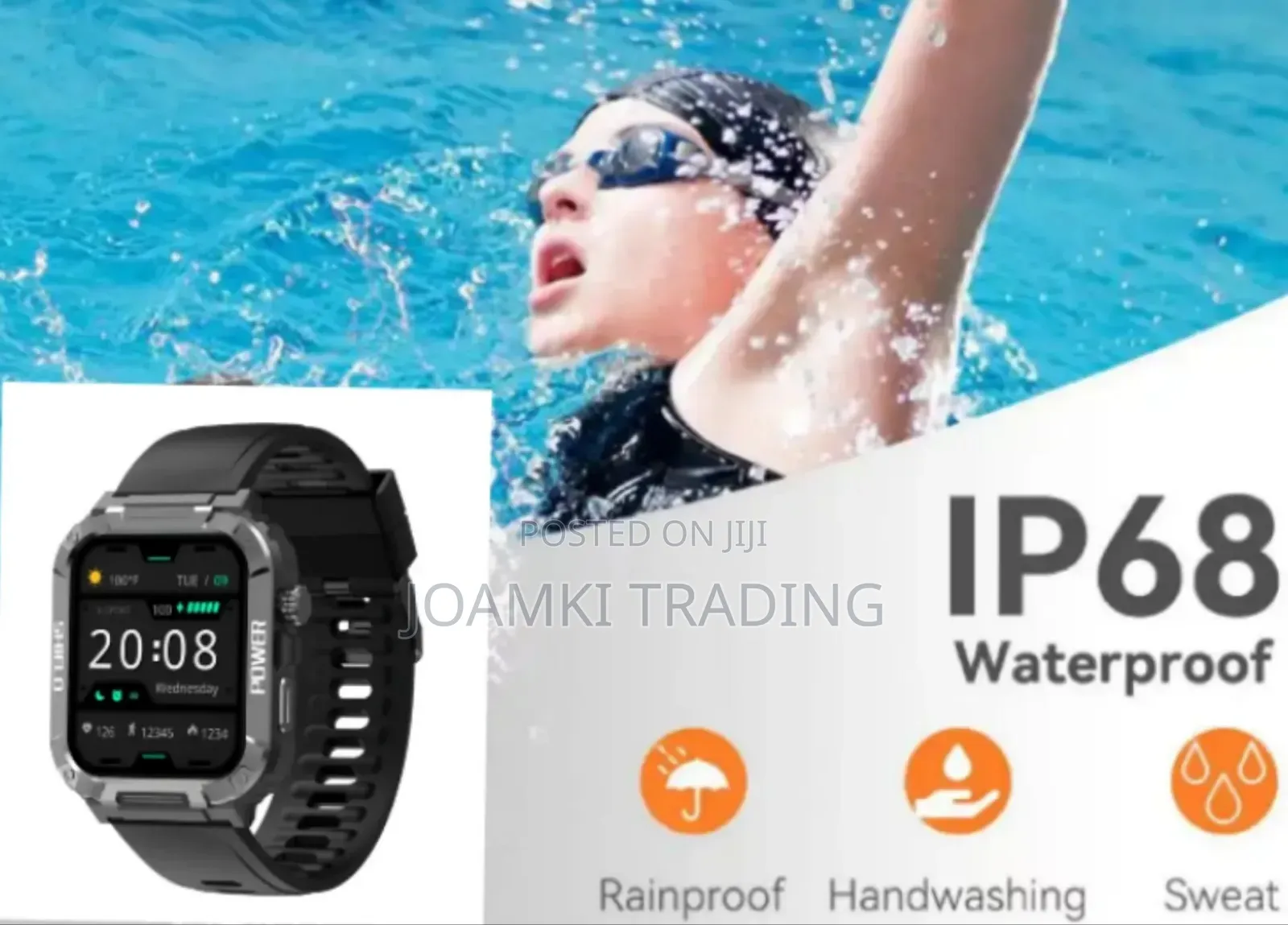 Rugged Smart Watch, Bt Call, Health Care, Ip68, Ios/Android