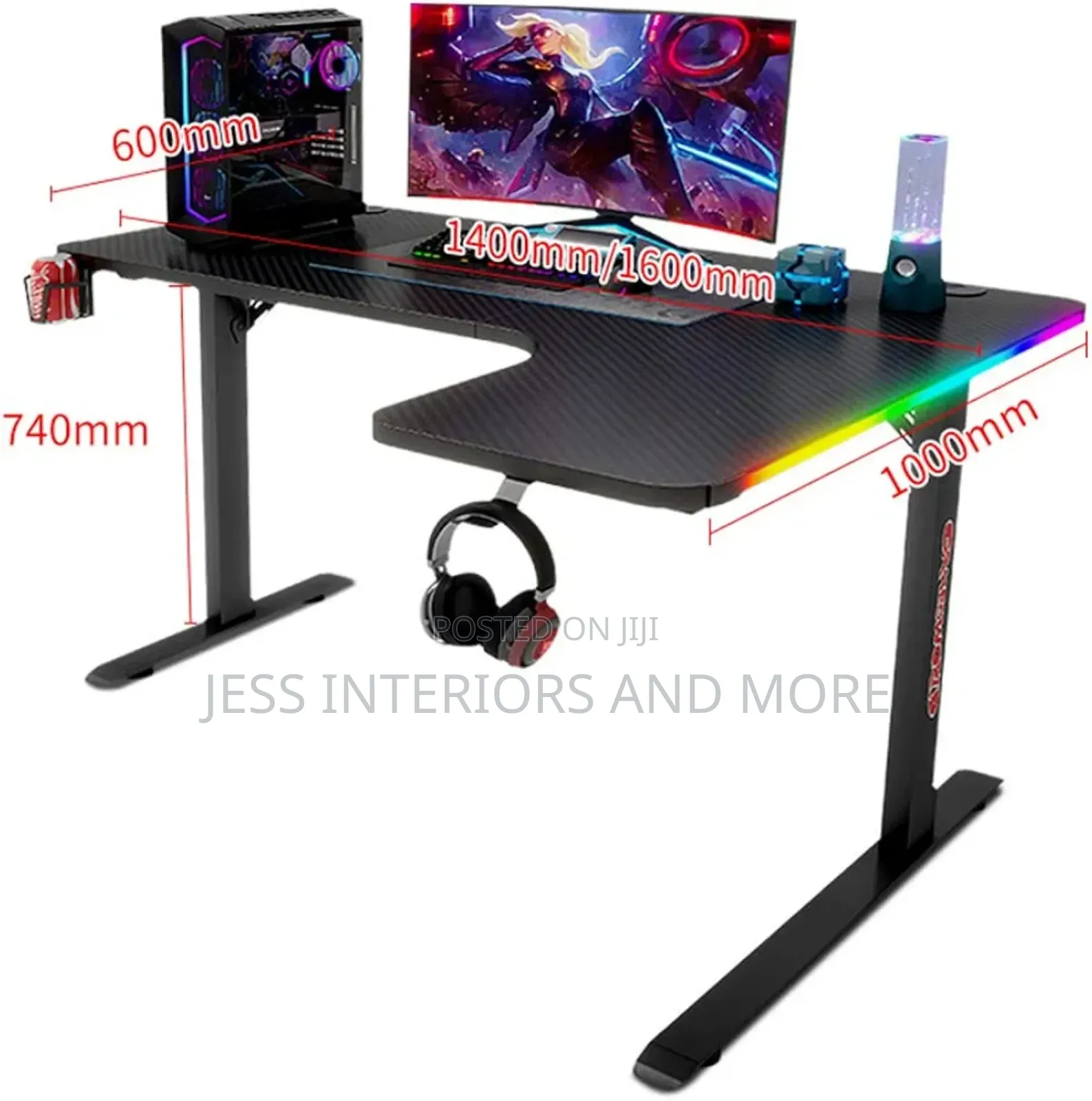 Computer Desk RGB Led(L-Shaped)