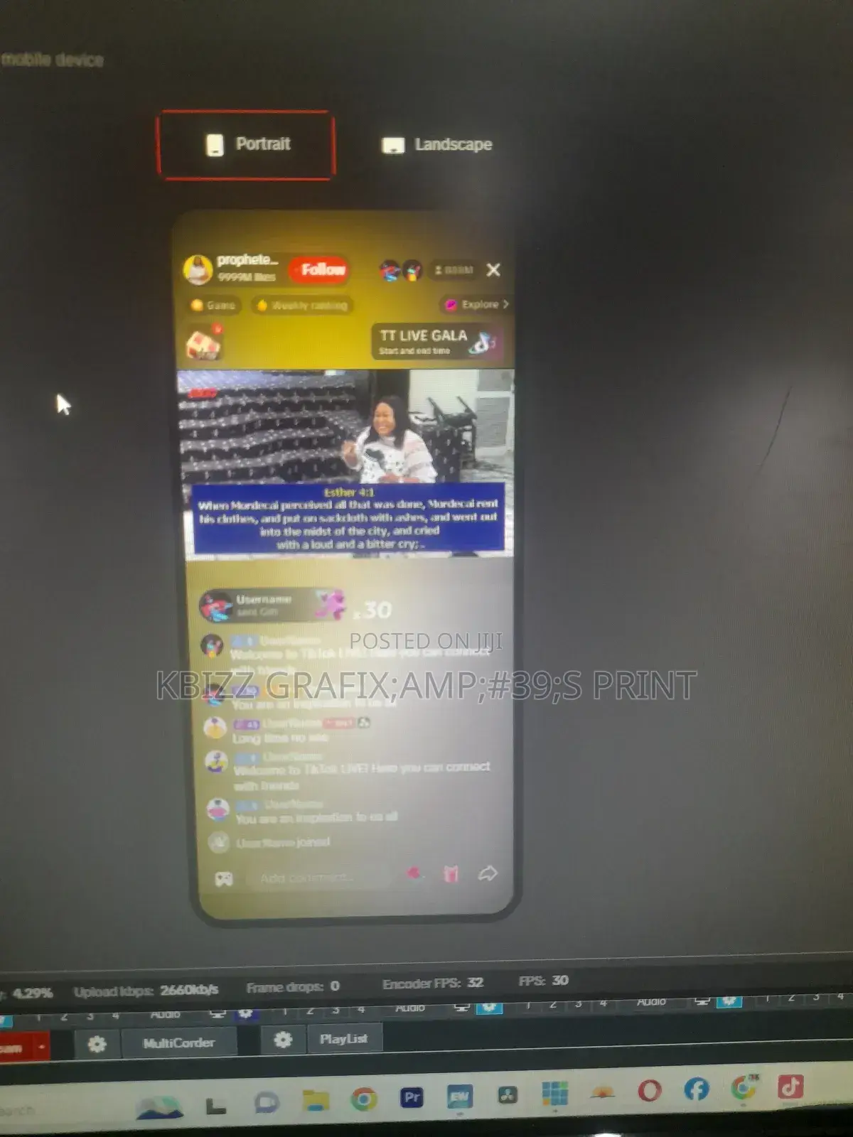 Event Live Streaming on Facebook, Youtube and Tiktok