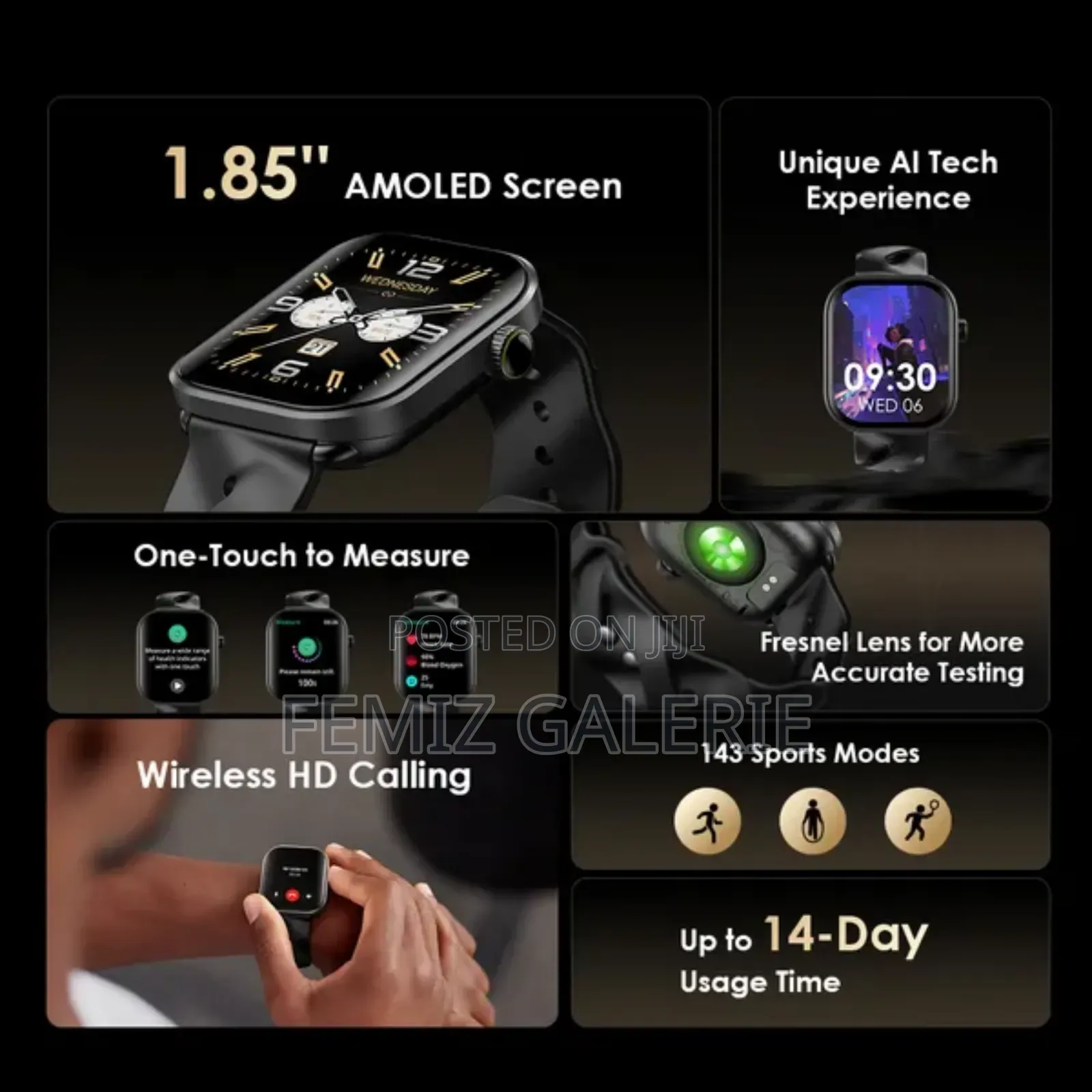 Oraimo Watch Pro Am 1.85′′ Amoled Ip68 Smart Watch