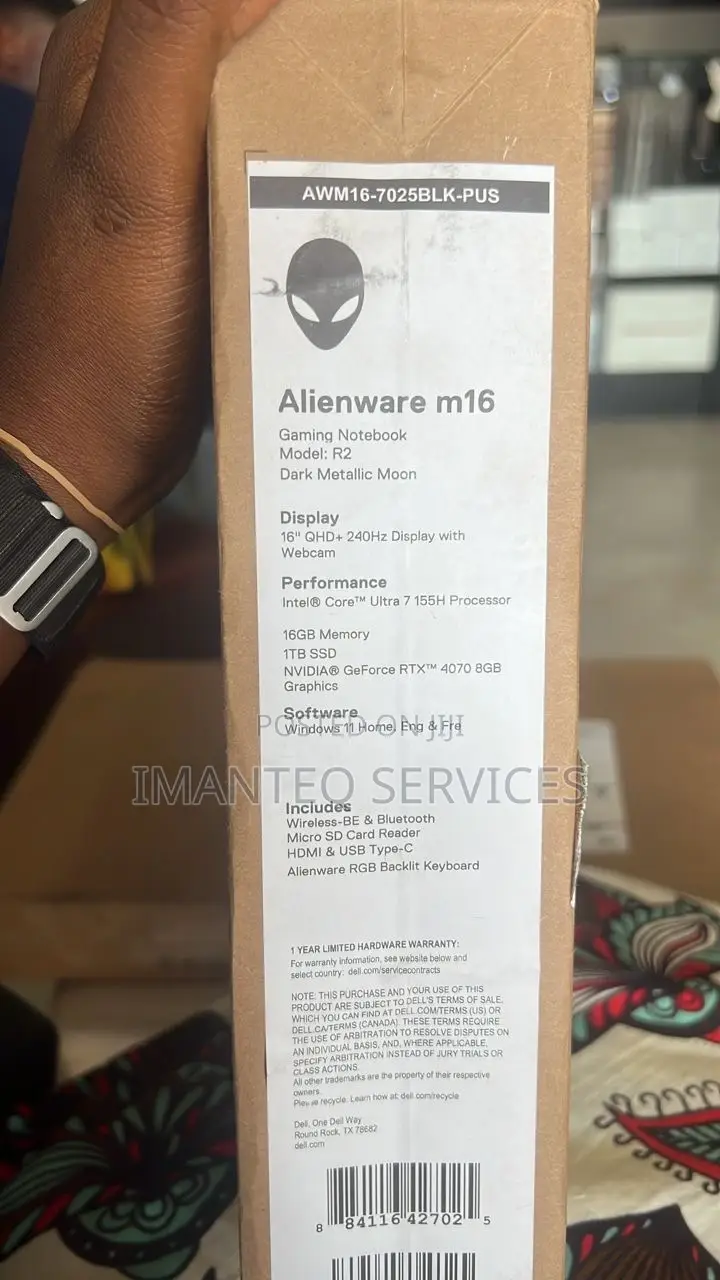 New Laptop Alienware M17x R2 16GB Intel Core Ultra 7 SSD 1T