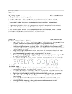 Administrative Officer. CV