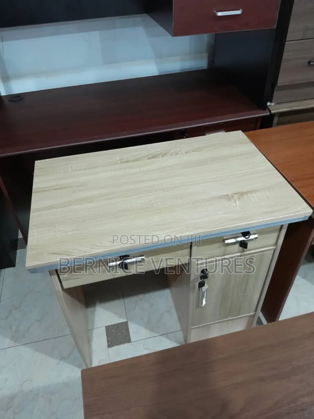 2 Drawer and 1 Door Office Desk