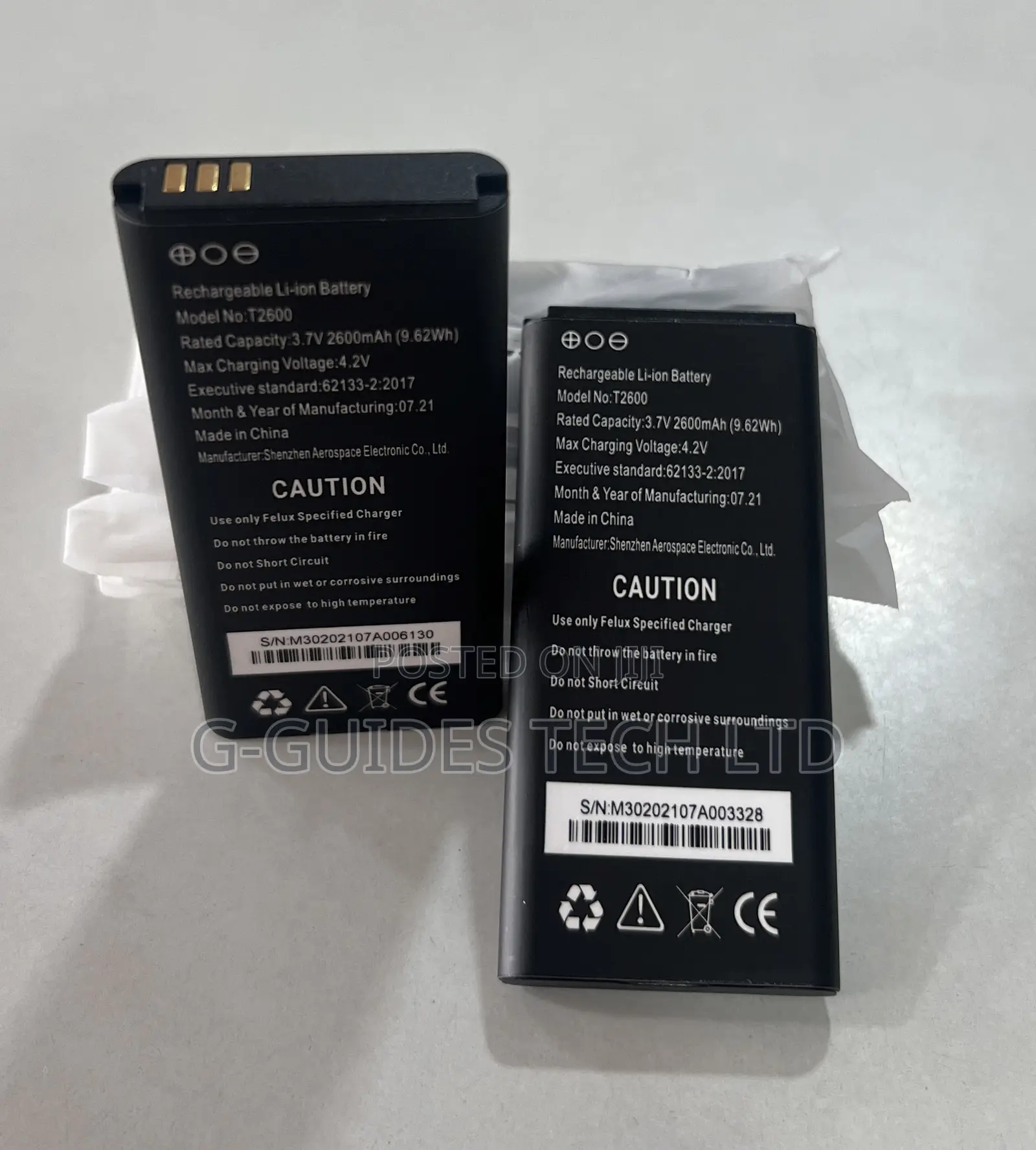 3.7V 2600mah Li-Ion Rechargeable Battery
