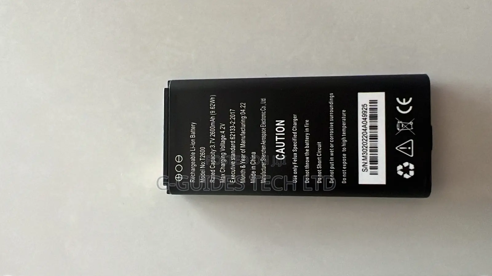 3.7V 2600mah Li-Ion Rechargeable Battery