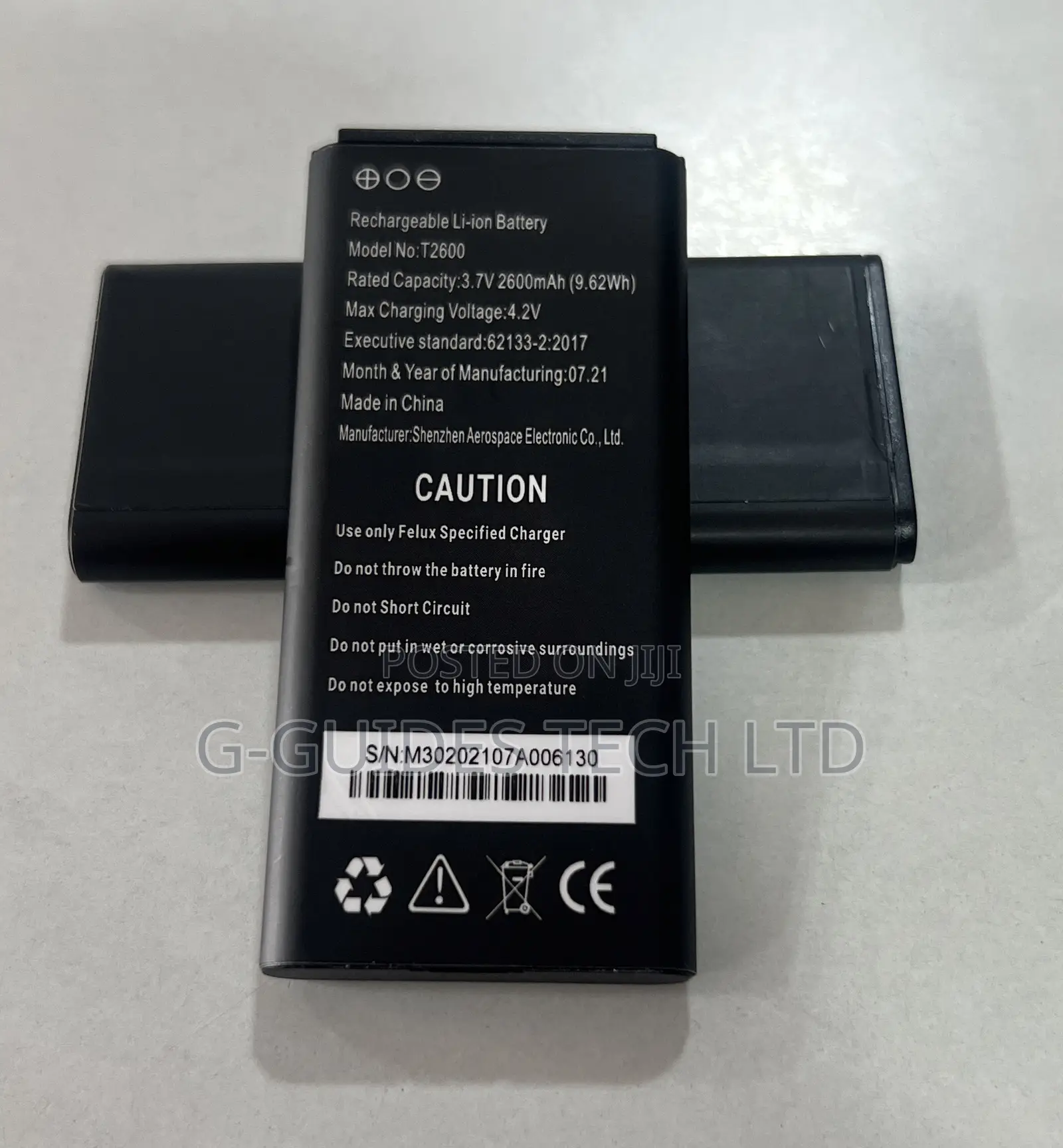 3.7V 2600mah Li-Ion Rechargeable Battery
