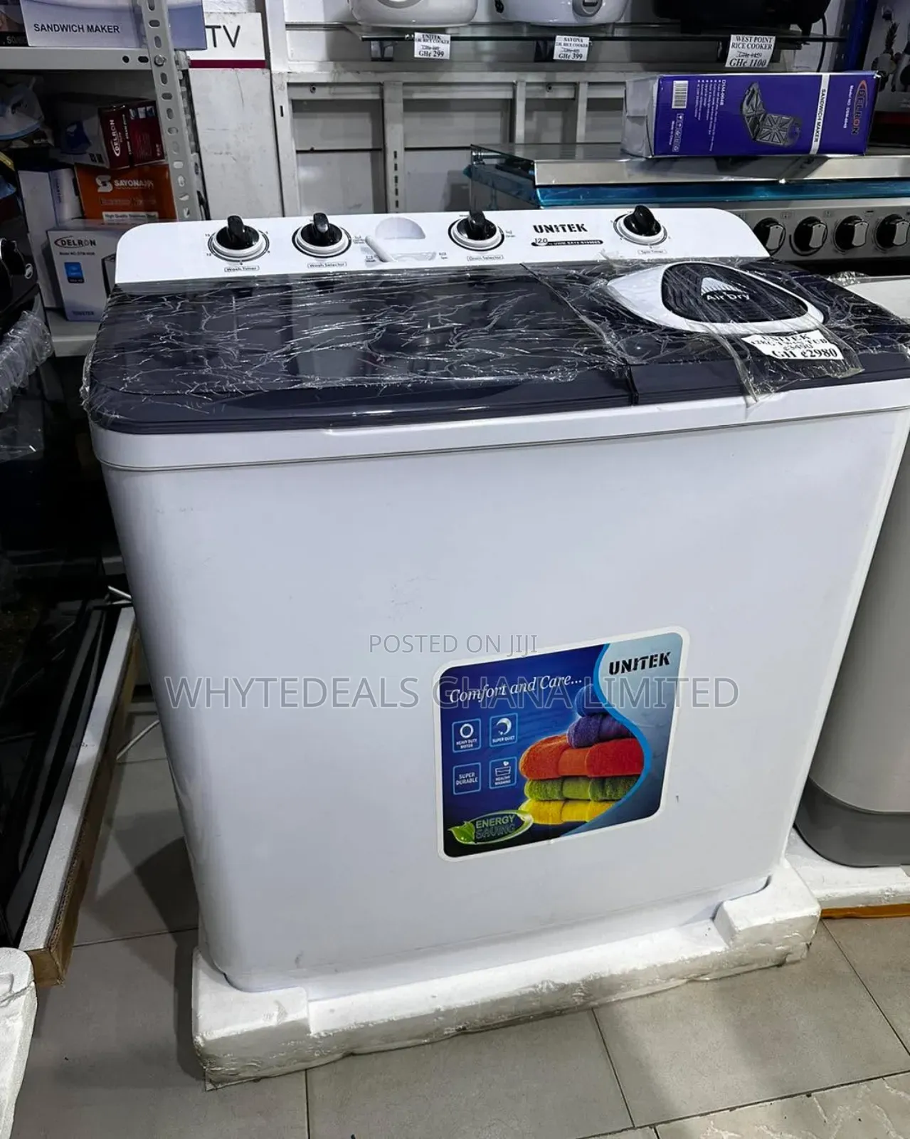 Unitek 12kg Top Load Washing Machine| Twin-Tub| Semi Auto