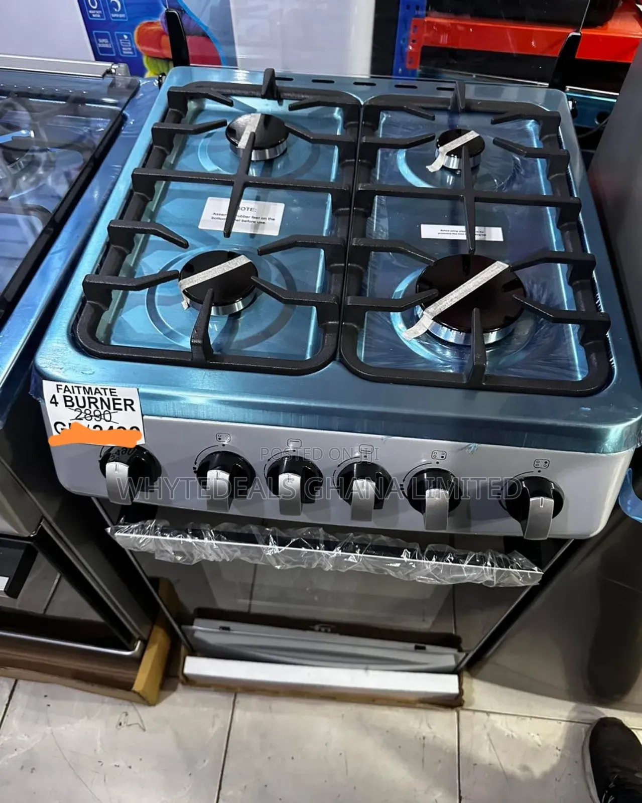 Thicker Cast Iron Grid| Oven| Grill| 4-Burners| Fairmate