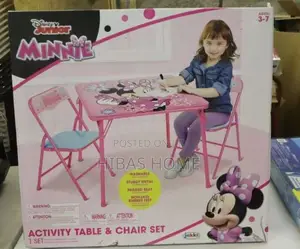 Nickelodeon Minnie Mouse Kids Table 2 Chairs (3-7yrs)
