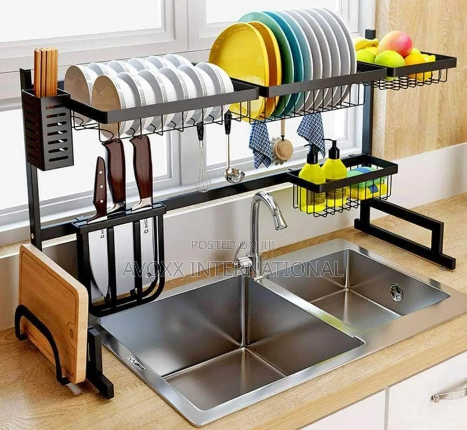 Dish Drainer Stainless Steel Sink Dish Rack 85x53cm