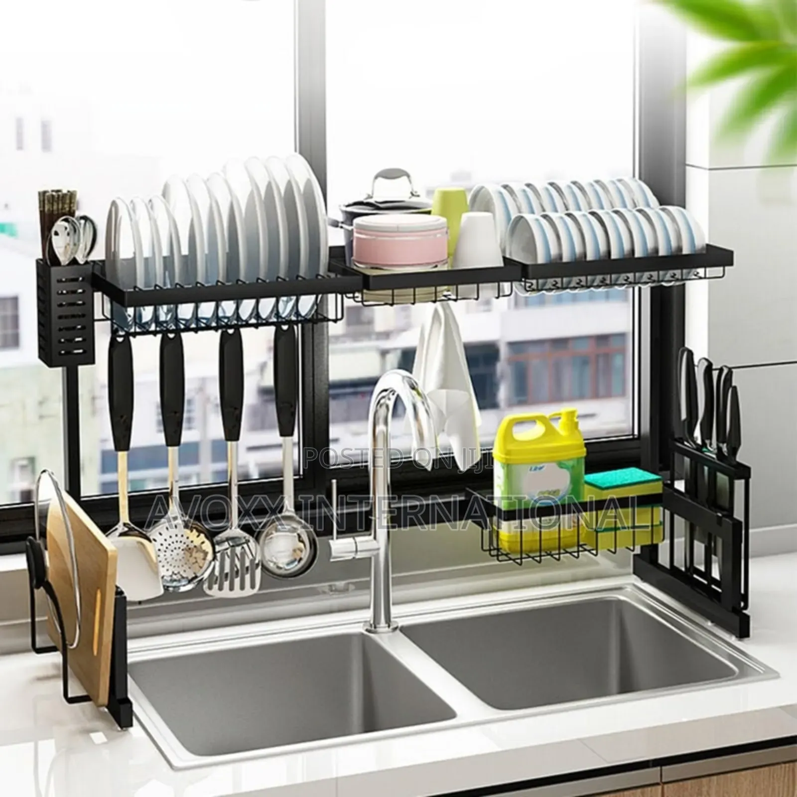 Dish Drainer Stainless Steel Sink Dish Rack 85x53cm