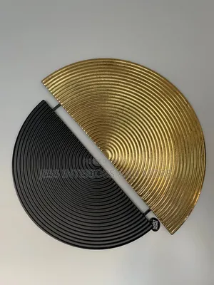 Black and Gold Metal Wall Art