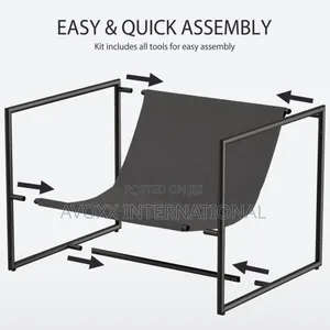 Cliatt Modern Metal Framed Sling Upholstered Chair/Oversized