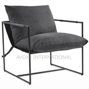 Cliatt Modern Metal Framed Sling Upholstered Chair/Oversized
