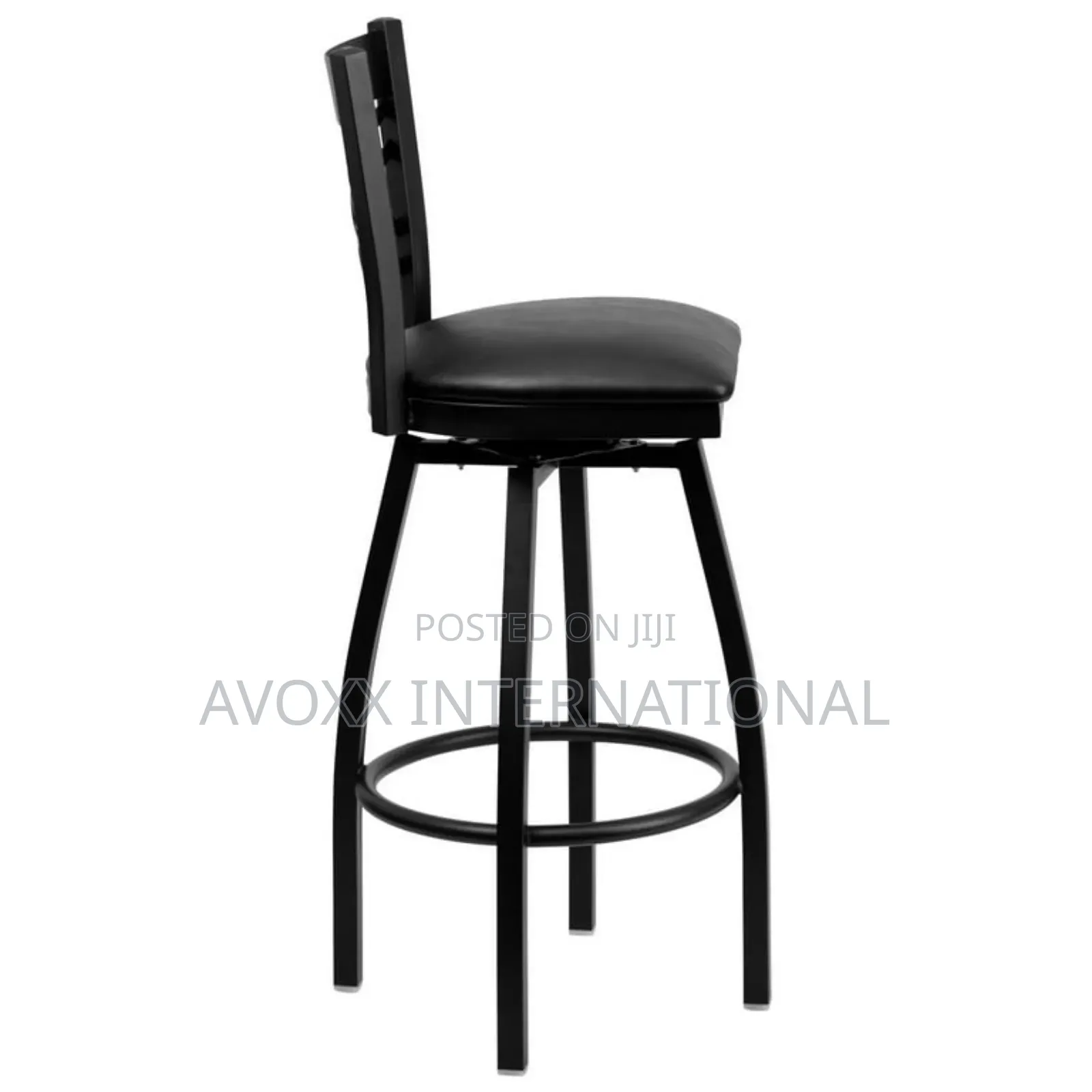 Flash Furniture 2 Pack Black ''X'' Swivel Metal Barstool
