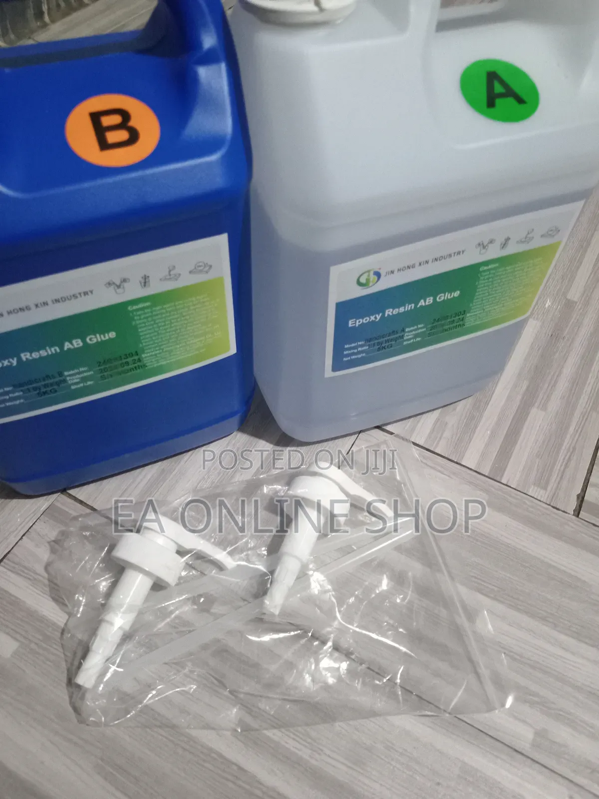 1:1 Epoxy Resin Hardner With Dispensing Nozzles 5kg Each