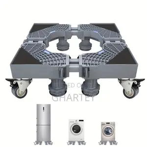 2X Double Tube Fridge Washing Machine Stand With Brakes
