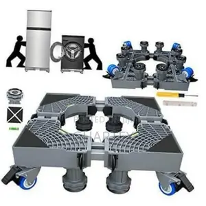 2X Double Tube Fridge Washing Machine Stand With Brakes