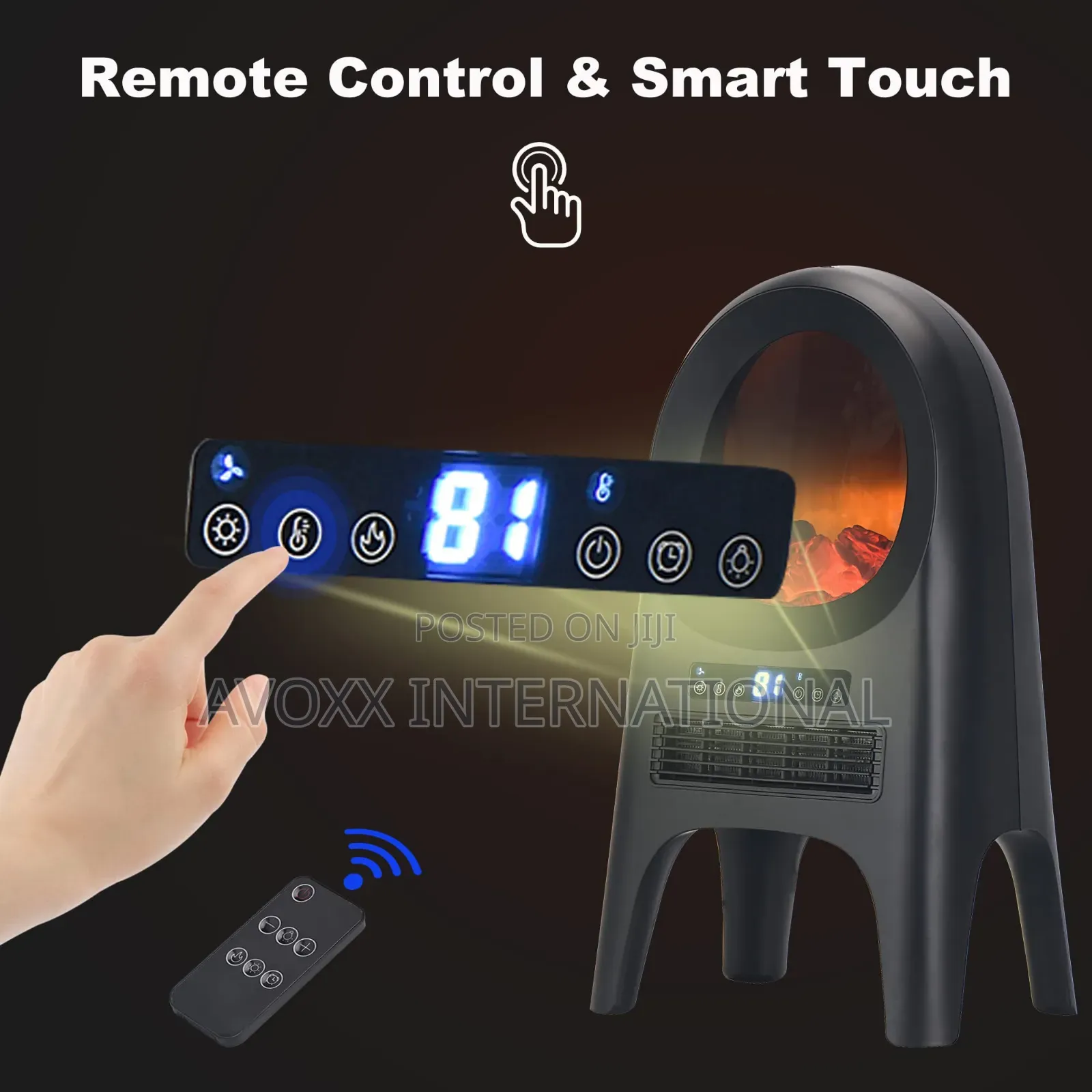 AKIRES 1500W Electric Fireplace Space Heater