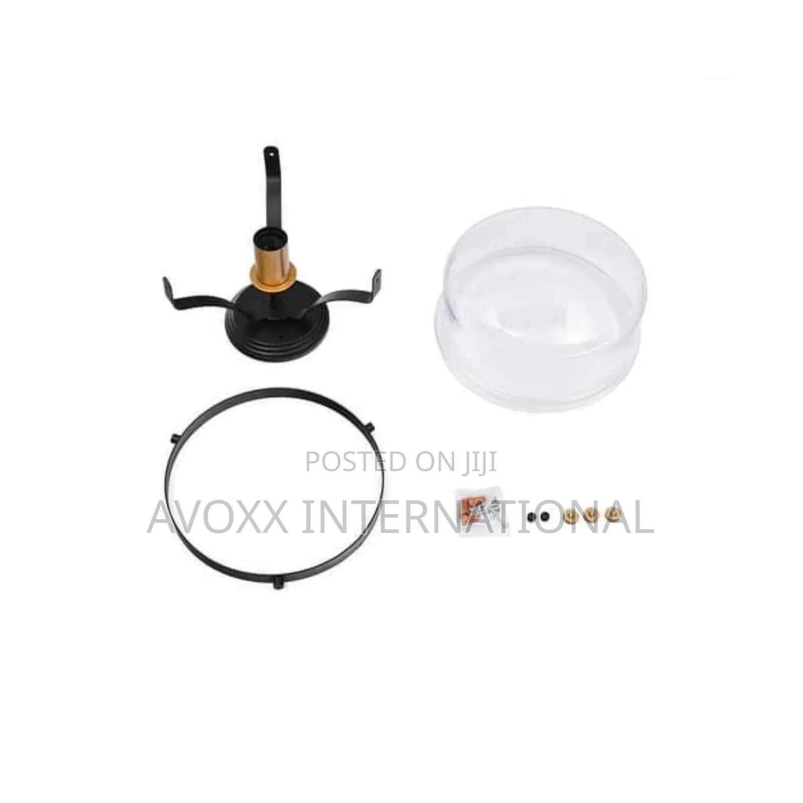 1-Light Round Glass Semi Flush Ceiling Light - 11" Farmhouse