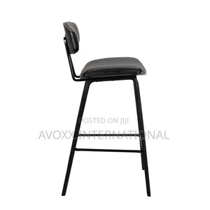Armen Living Fox 25.5" Counter Height Black Faux Leather