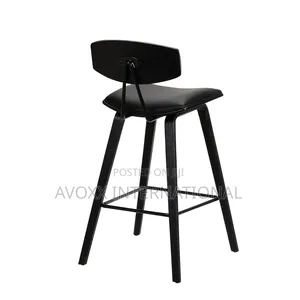 Armen Living Fox 25.5" Counter Height Black Faux Leather