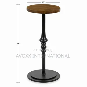 Parodi 26'' Tall Solid Wood Pedestal End Table