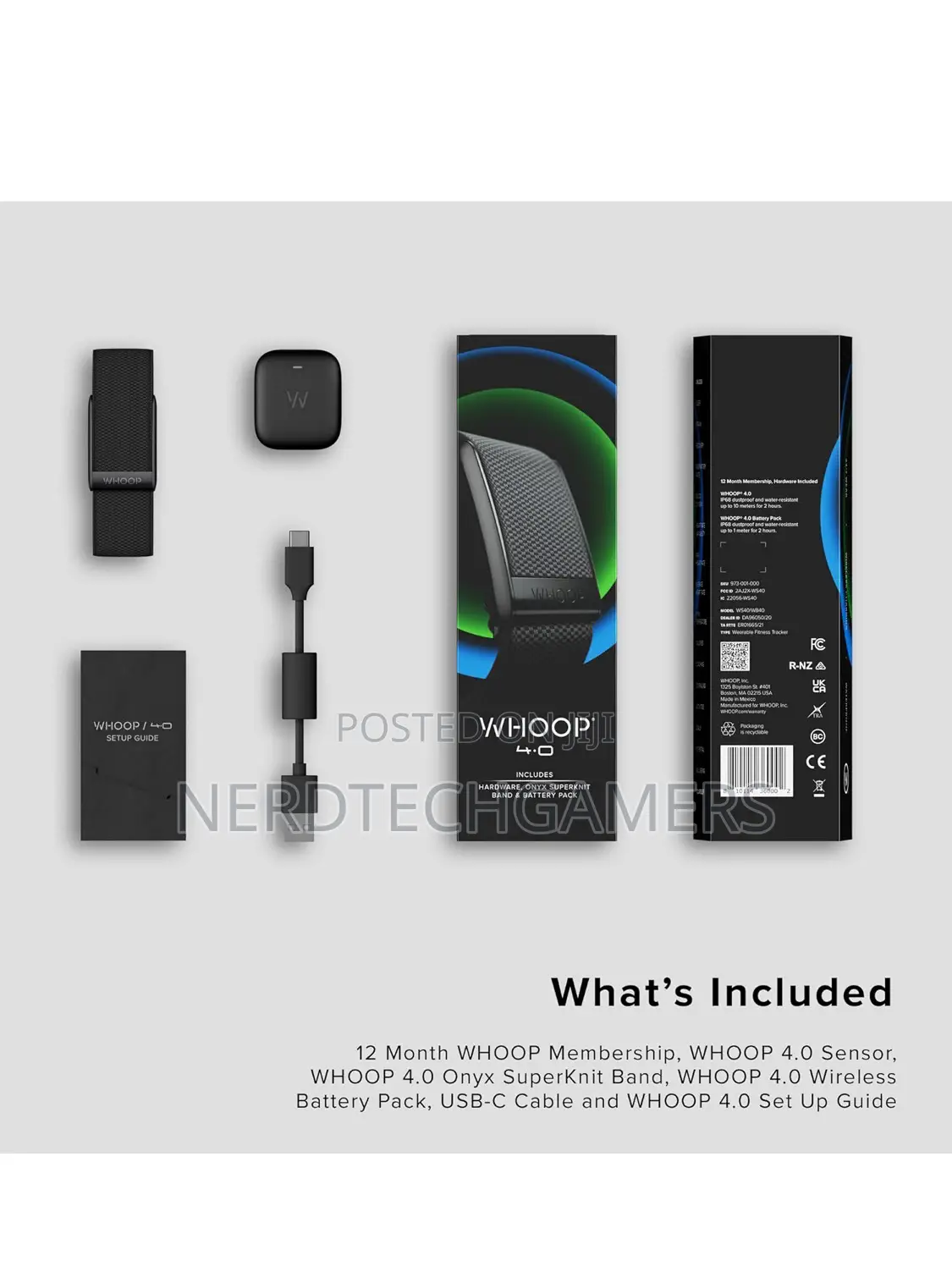 WHOOP 4.0 With 12 Month Subscription – Wearable Health,