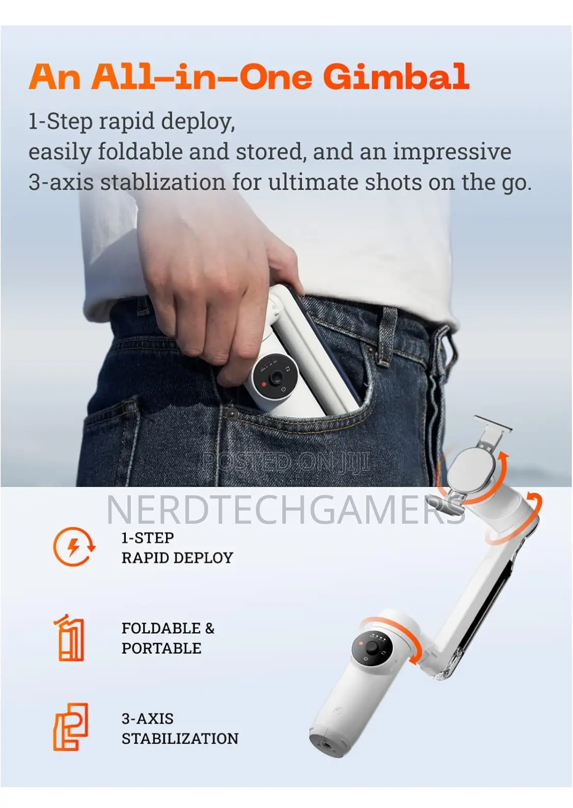 Insta360 Flow Gimbal Stabilizer for Smartphone, Ai-Powered