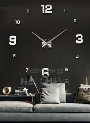 1m 3d Diy Modern Frameless Number Sticker Wall Clock