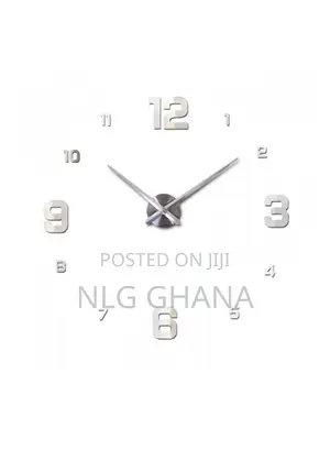 1m 3d Diy Modern Frameless Number Sticker Wall Clock