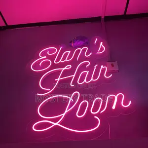 Neon Signage for Elams Hair Loom