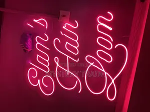Neon Signage for Elams Hair Loom