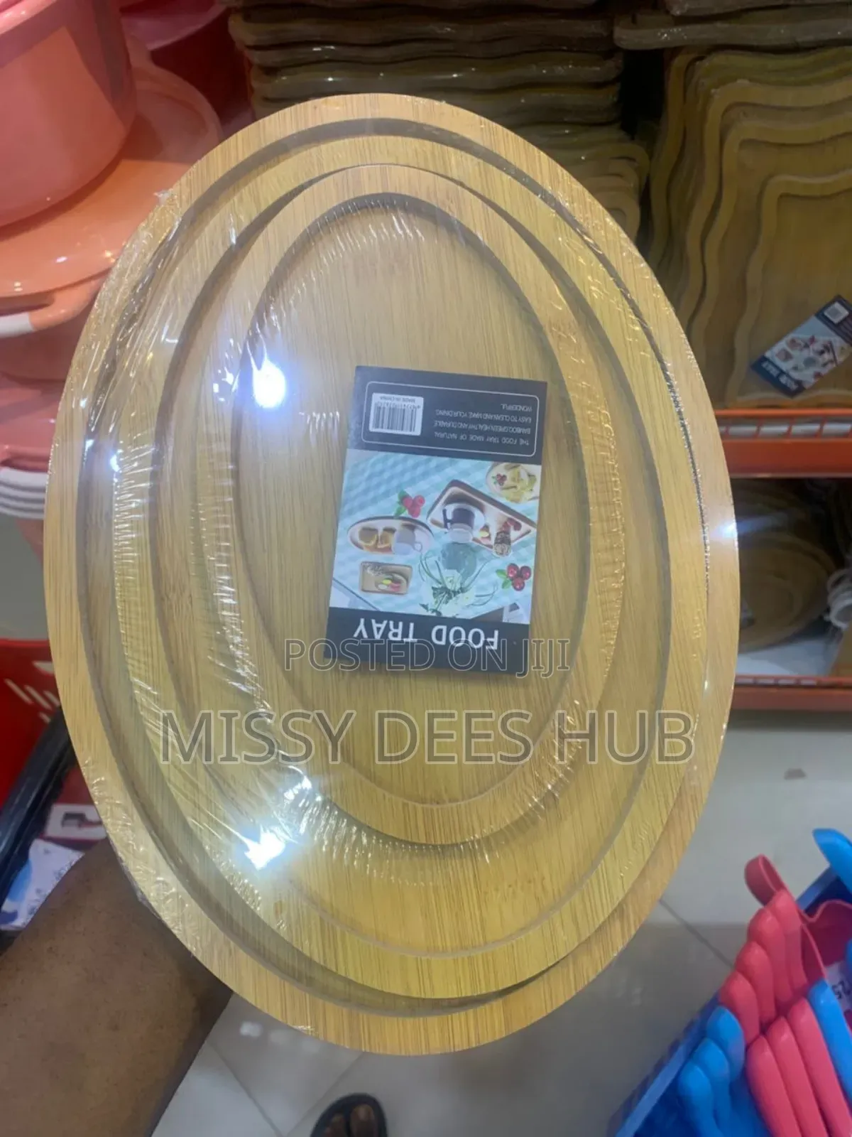 3pcs Wooden Food Tray Set
