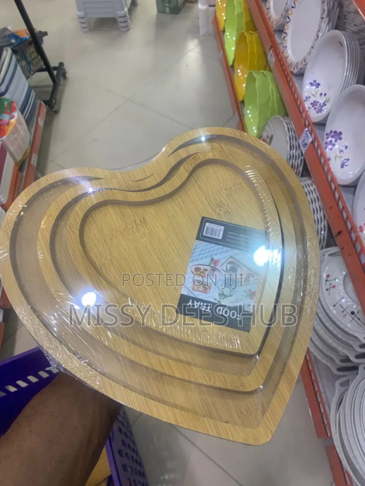 3pcs Wooden Food Tray Set