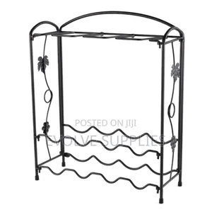 Wine Rack With Glass Holder