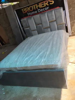 Modern Double Bedframe With Orthopedic Mattress