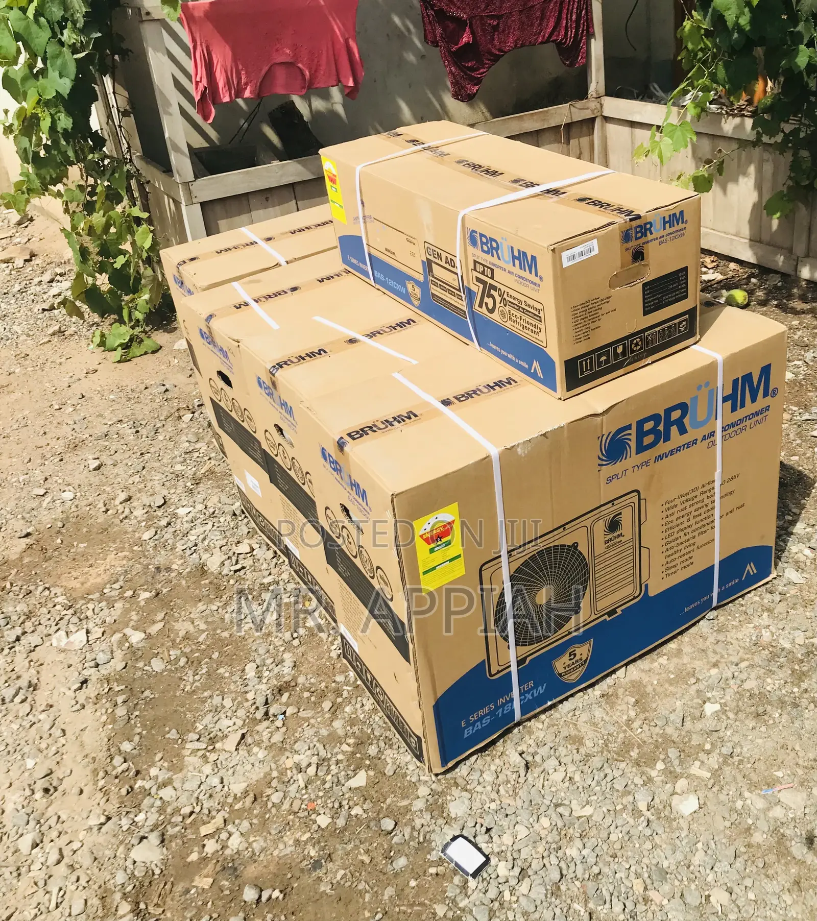 Elegant White Bruhm 2.5hp Non Inverter Electric Ac.
