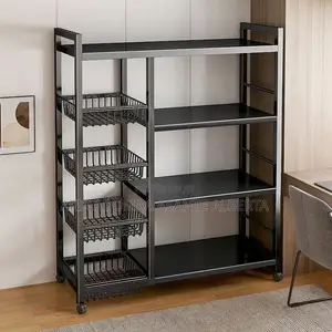 All Metal Kitchen Storage Rack With Shelves