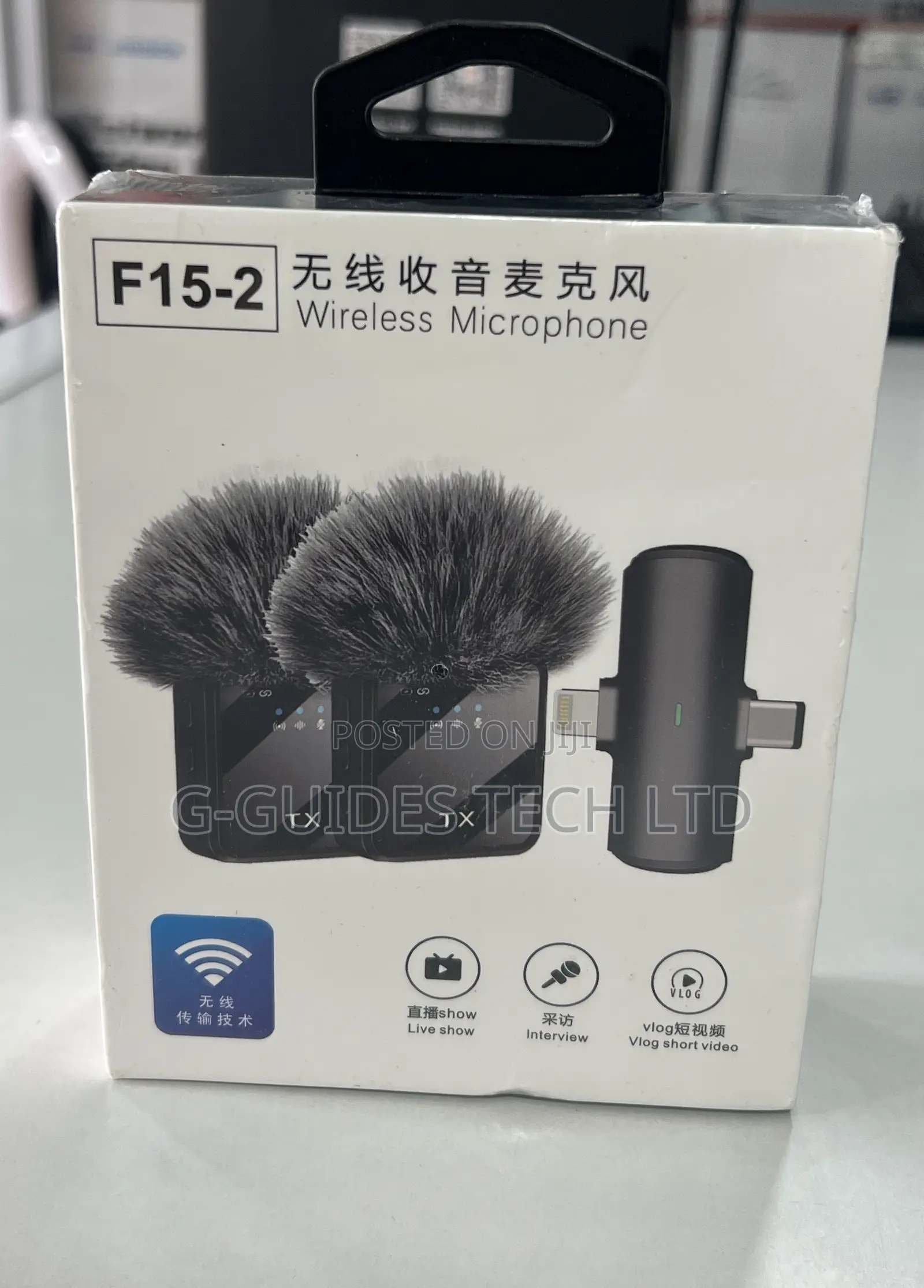 F15-2 Wireless Microphone 2 In 1, Type-c/iPhone Wireless Mic