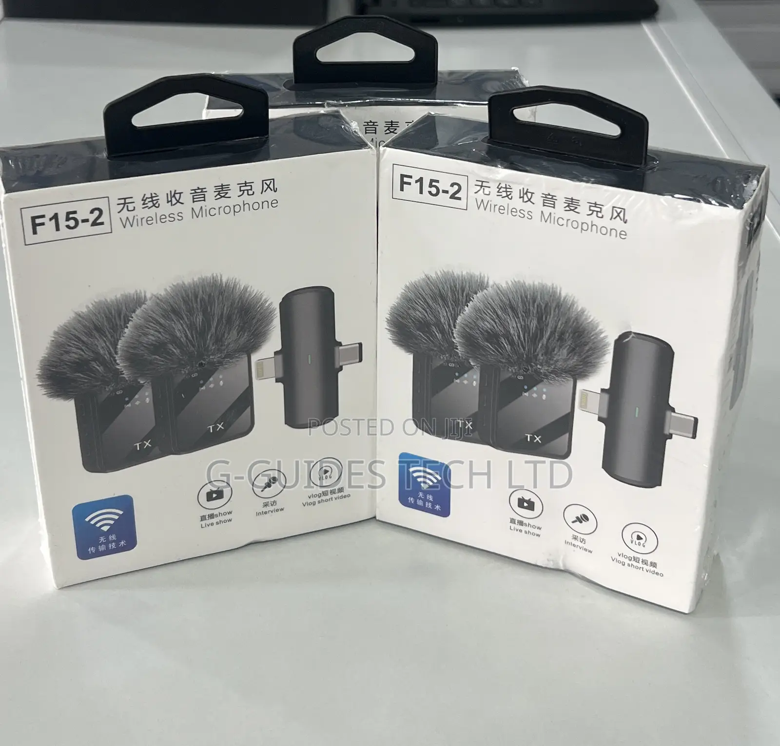 F15-2 Wireless Microphone 2 In 1, Type-c/iPhone Wireless Mic