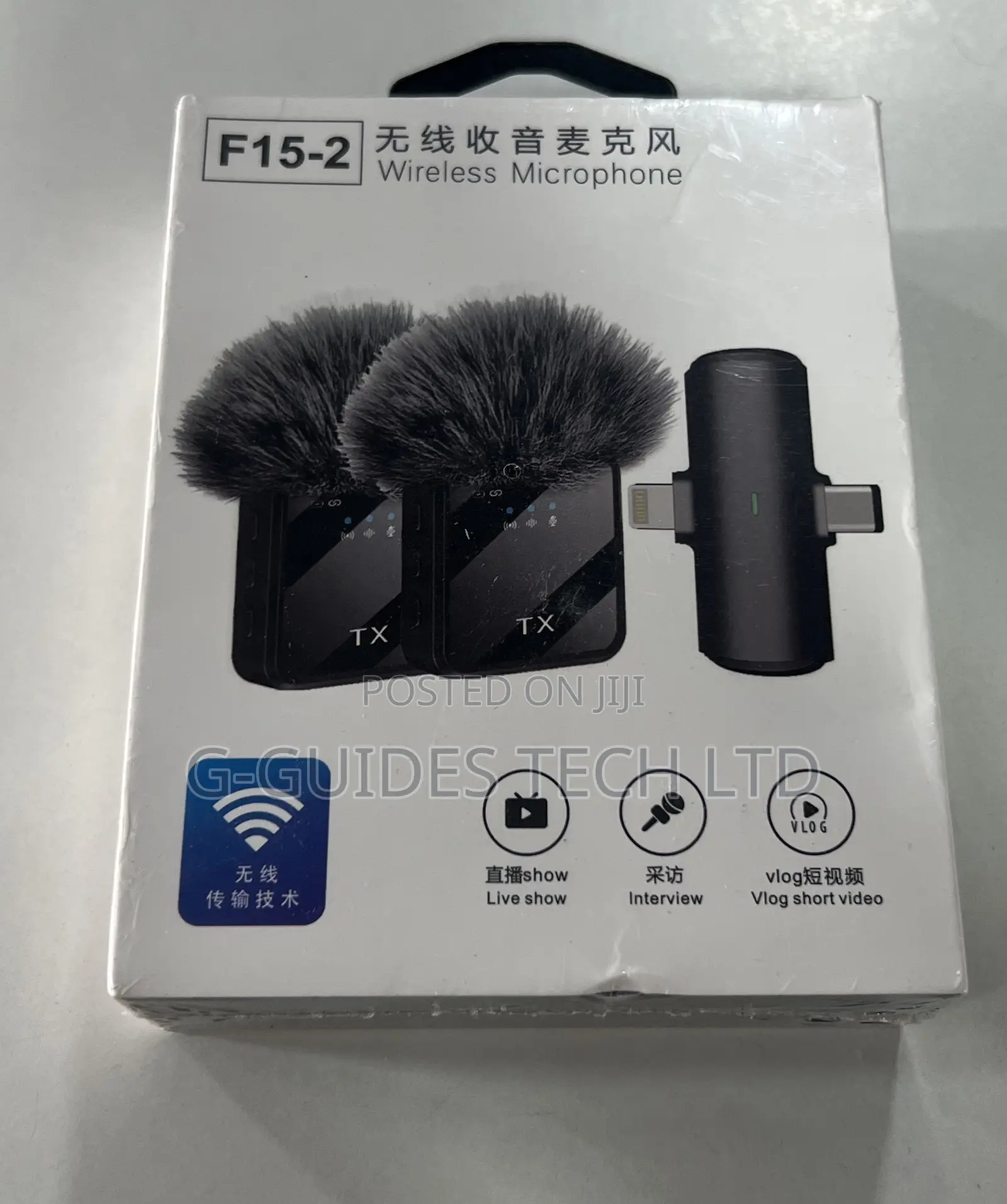 F15-2 Wireless Microphone 2 In 1, Type-c/iPhone Wireless Mic